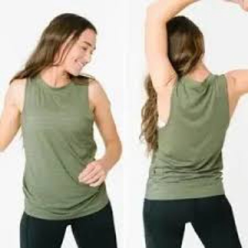 ZYIA Olive Green Sleeveless Top